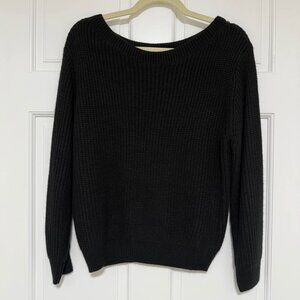 Black Drop Shoulder Sweater
